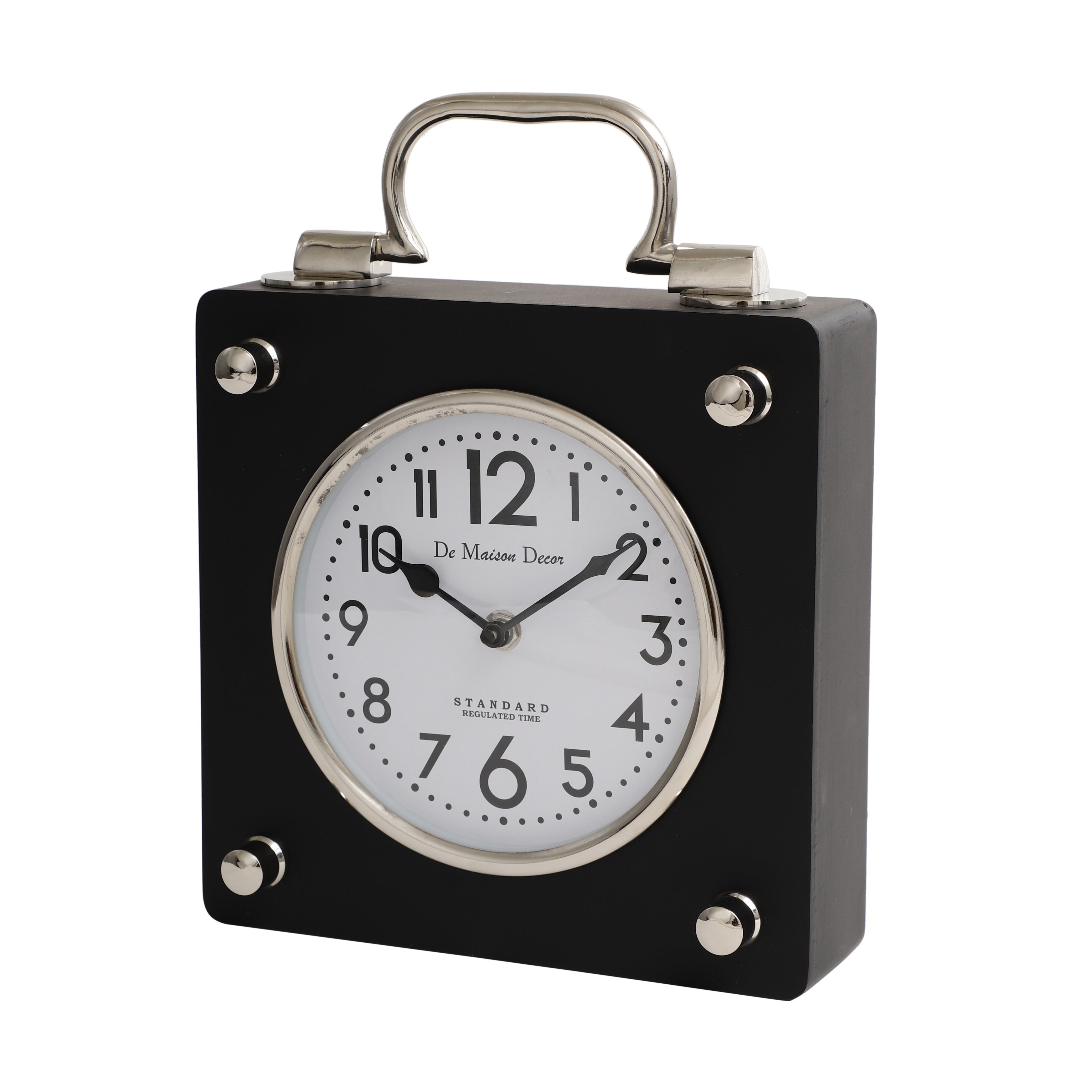 De Massion Cubekeeper Clock Silver