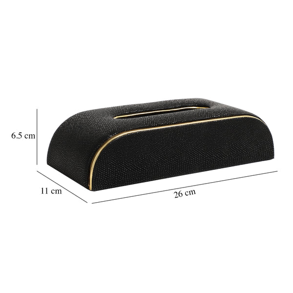 De Massion Sleek Slant Leather Napkin Box dimensions