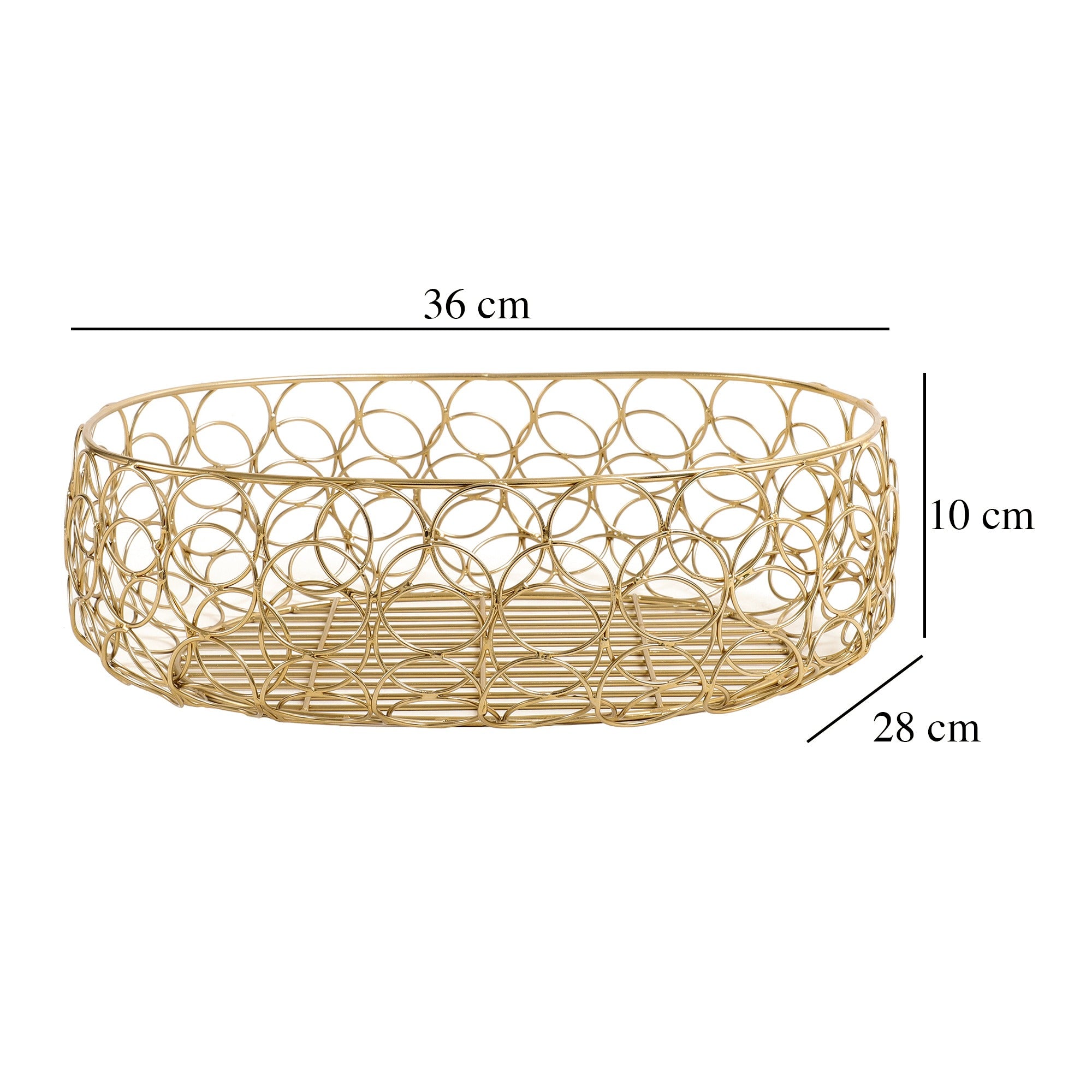 Meza Basket large size in gold