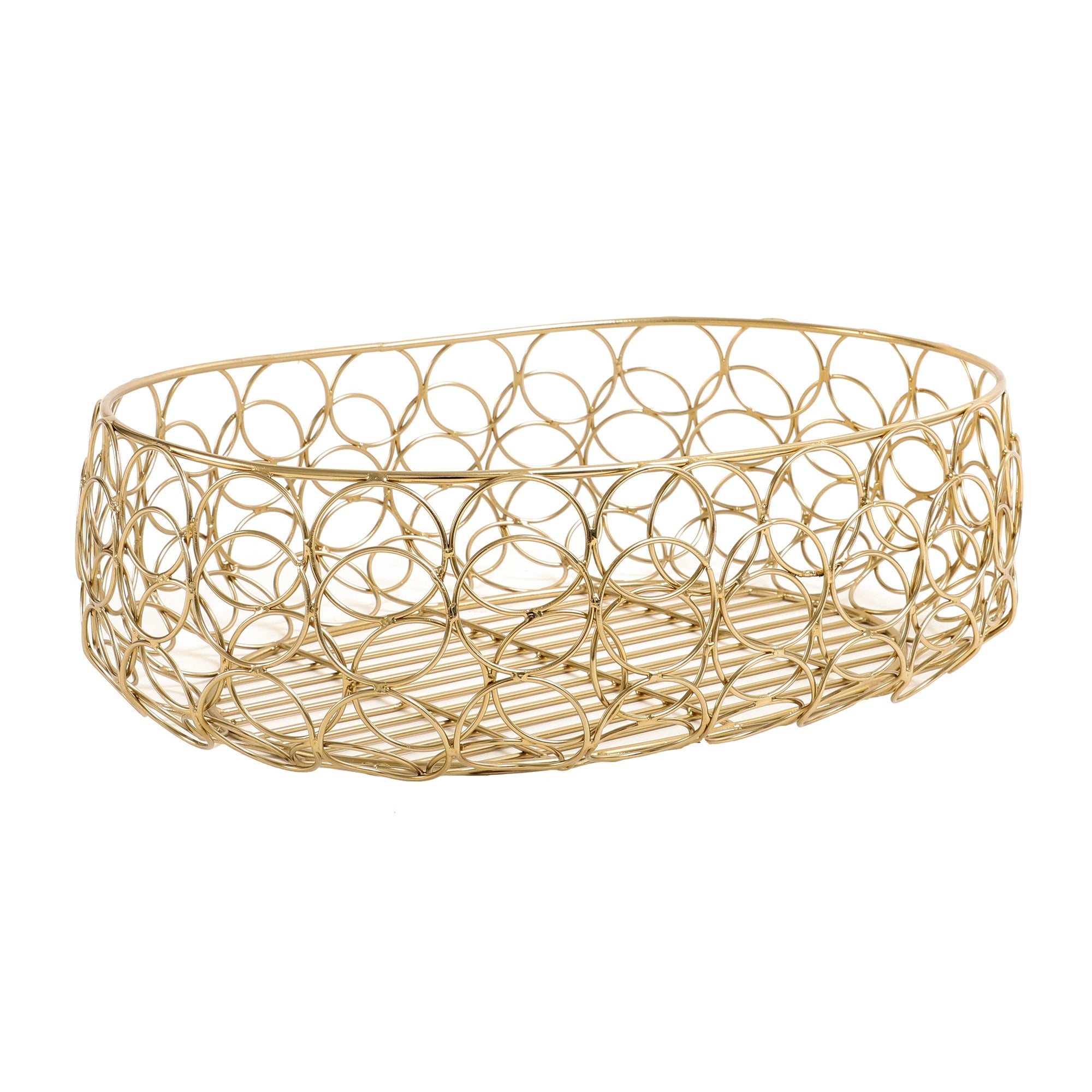 Meza Basket large size in gold