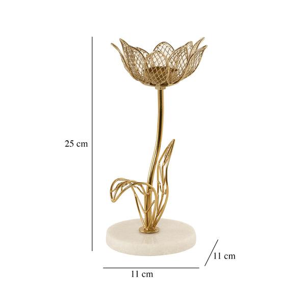 De Massion Kamal Marble Tealight Candle Holder dimensions