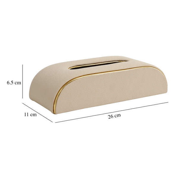 De Massion Sleek Slant Leather Napkin Box dimensions