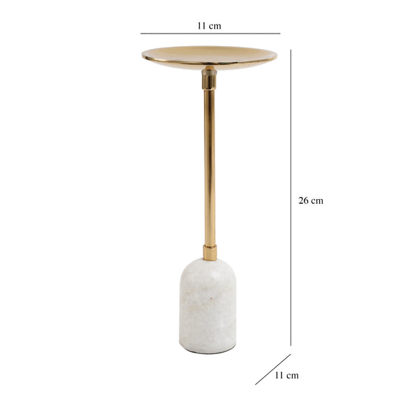 De Massion Marble Pri Pillar Candle Large Stand in Gold dimensions