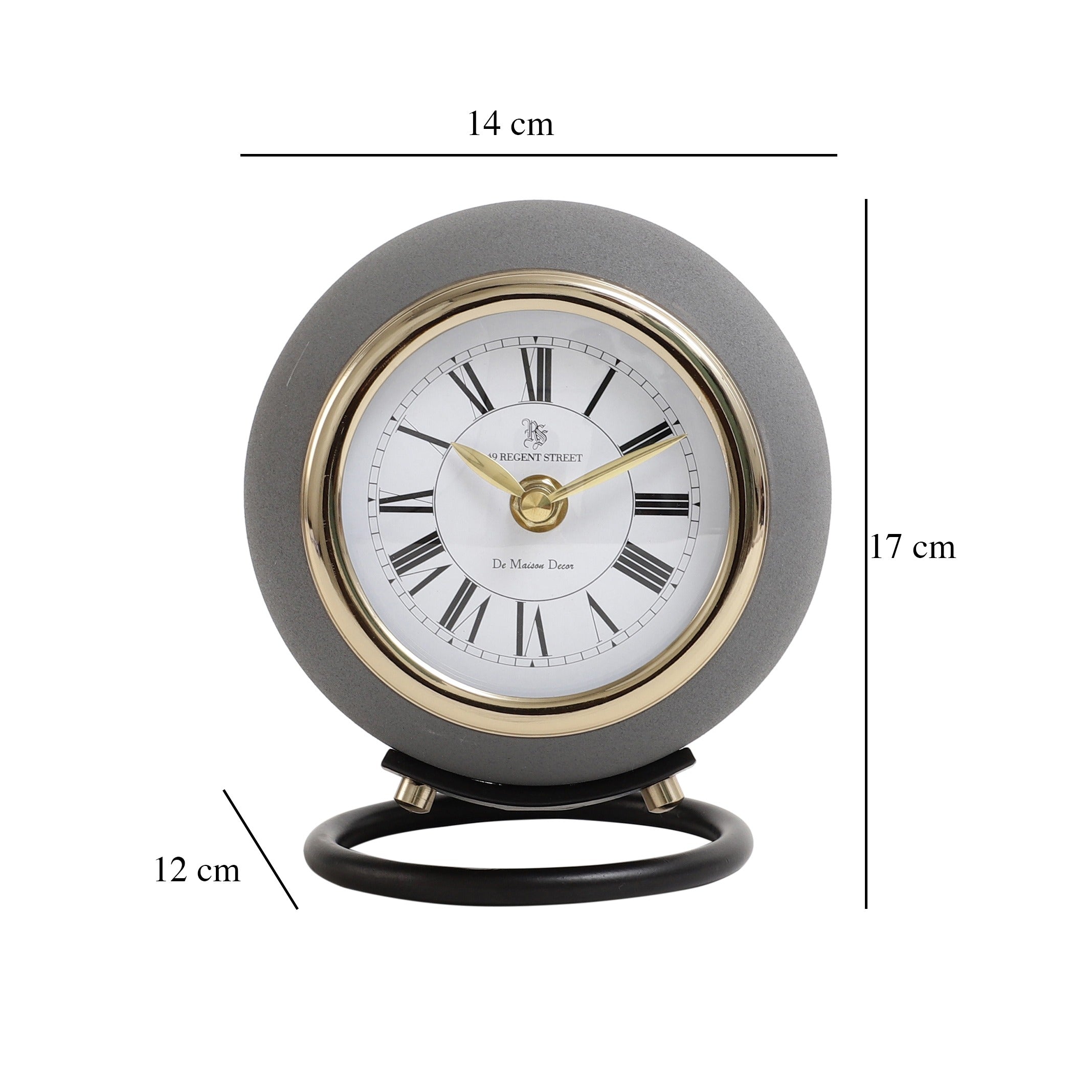 Assiral stand clock in grey