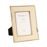 De Massion Enamel Embrace Photo Frame in Ivory White