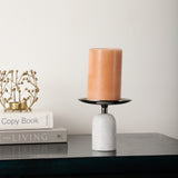 De Massion Marble Pri Pillar Candle Mini Stand in Black