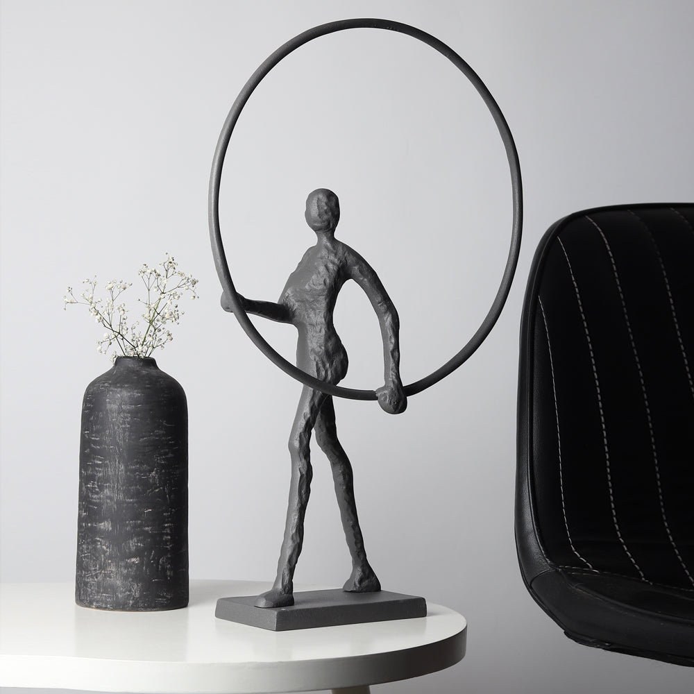 Enigmatic Embrace Sculpture Grey
