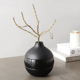De Massion Klova Black Enamel Vase