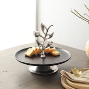 De Massion Pomegranate Metal Cake Stand in Silver Black