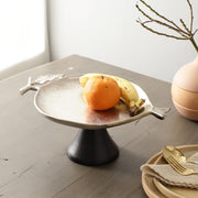 De Massion Pomegranate Metal Platter in Silver Black