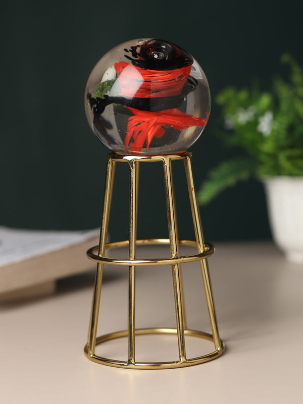 Crystal Orb's Gold Pedestal with Red Ball dimensions
