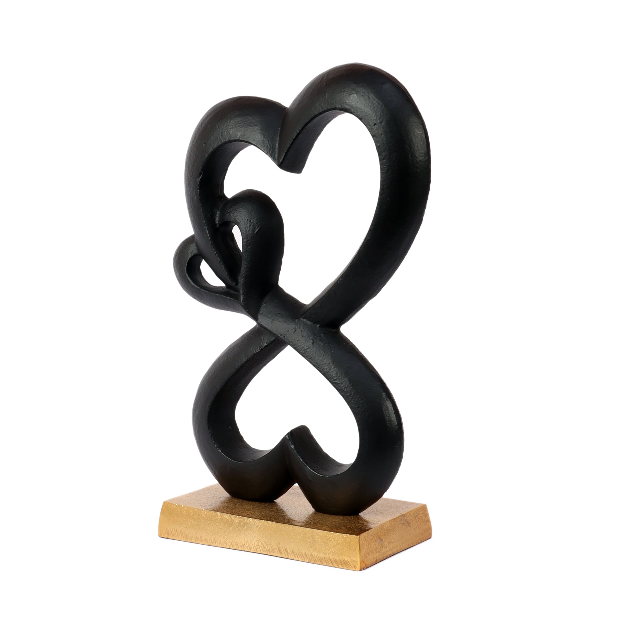 Family Heart Gold Base Small Sculpture