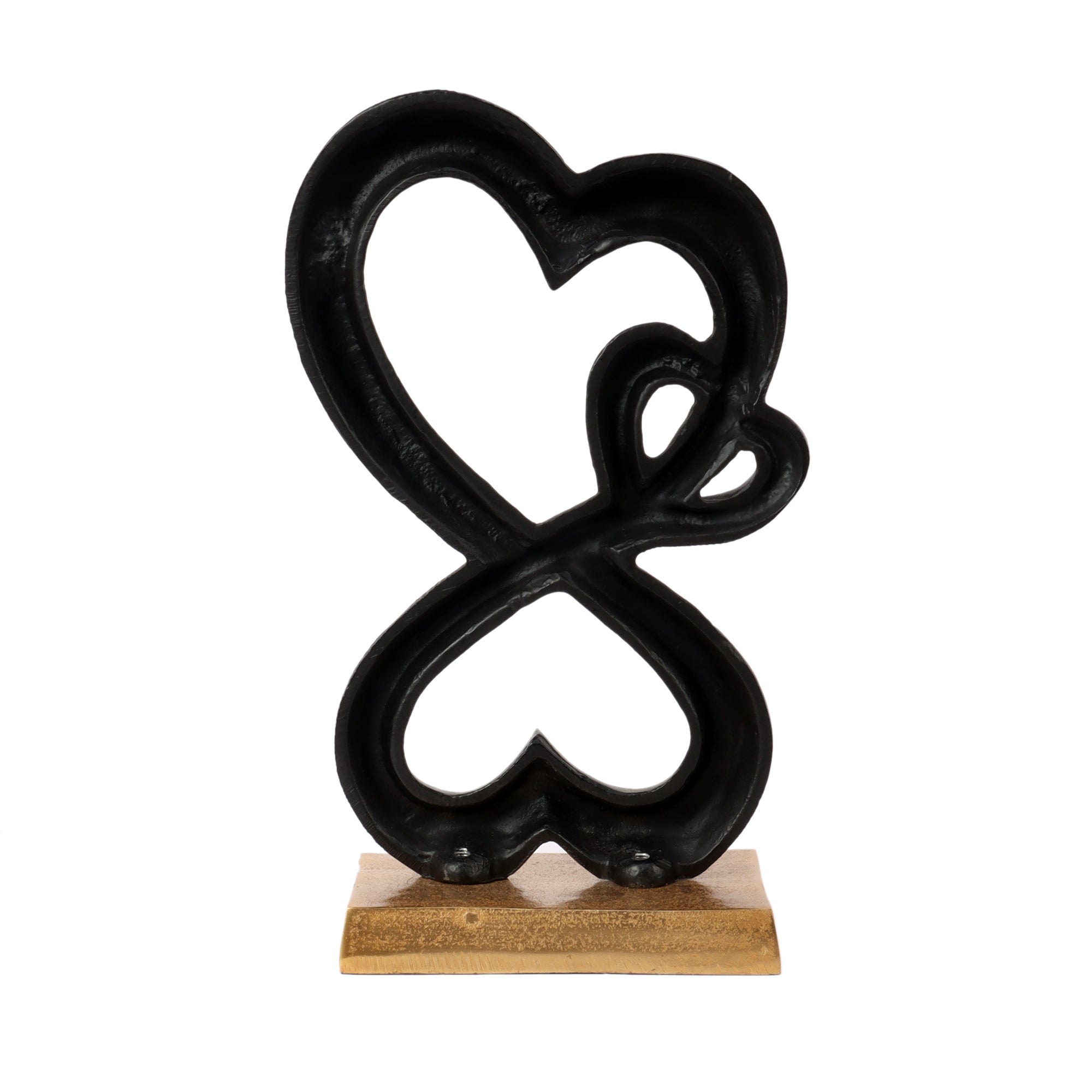 Family Heart Gold Base Small Sculpture