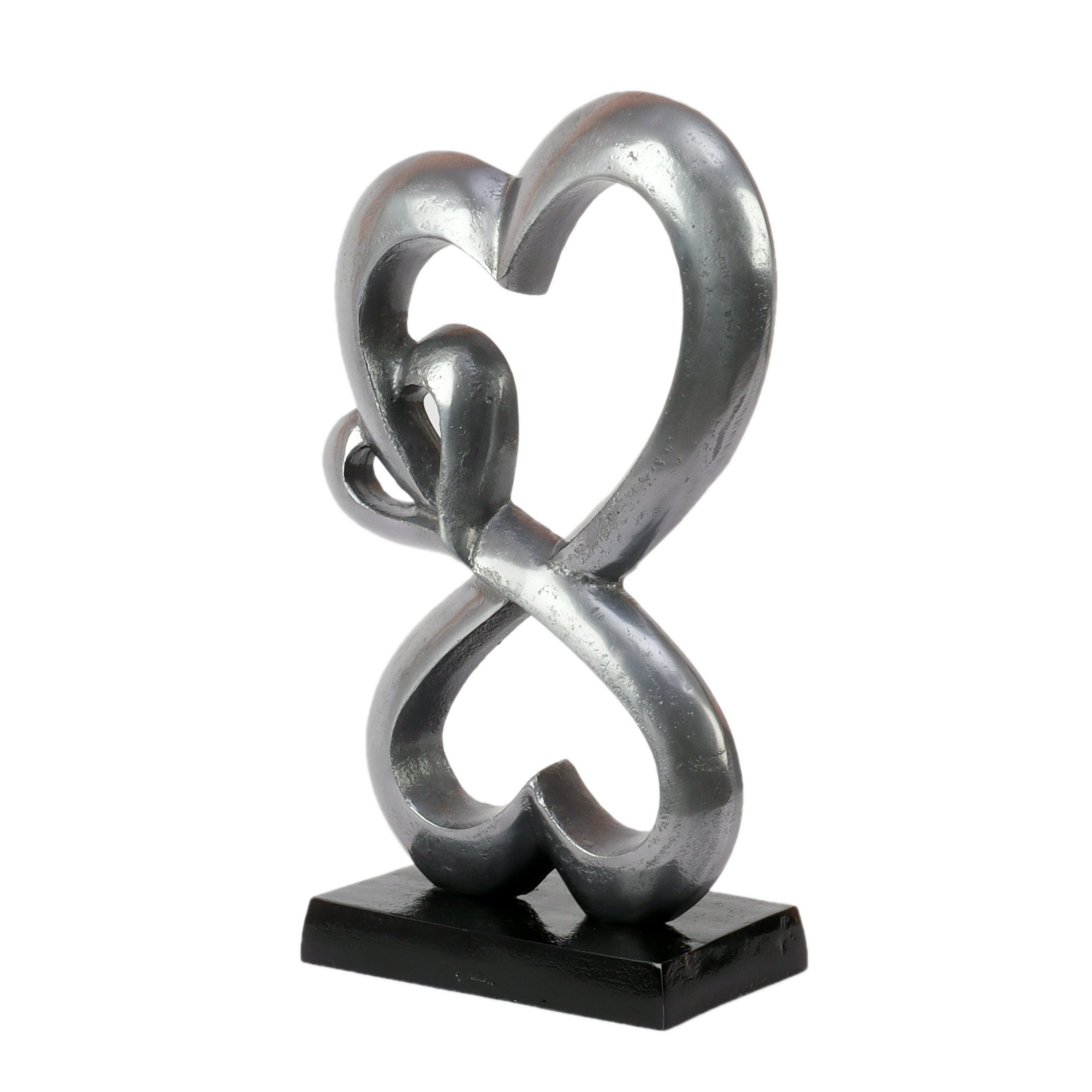 Family Heart Black Base Small Sculpture