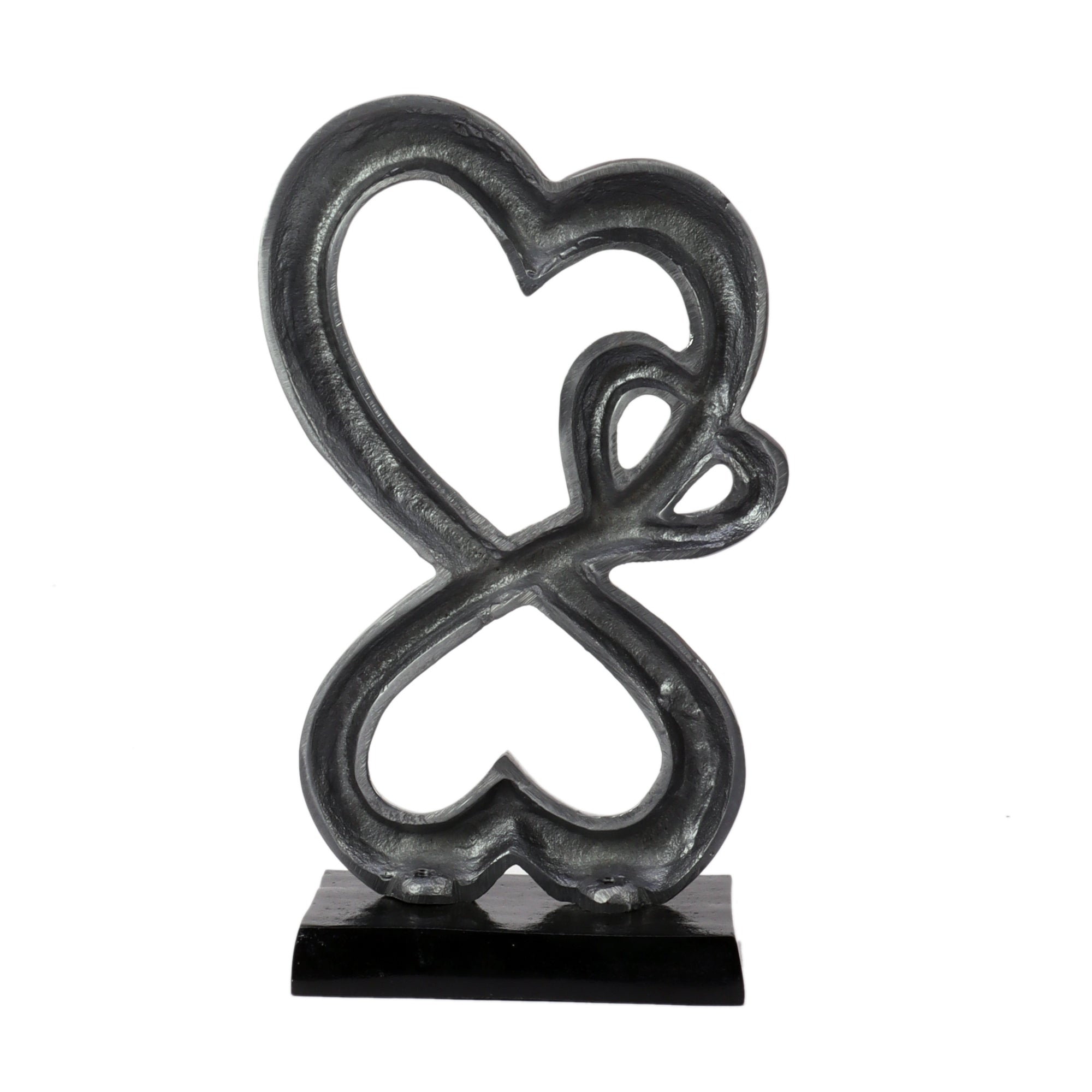 Family Heart Black Base Small Sculpture