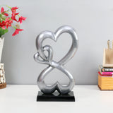 De Massion Family Heart Black Base Small Sculpture