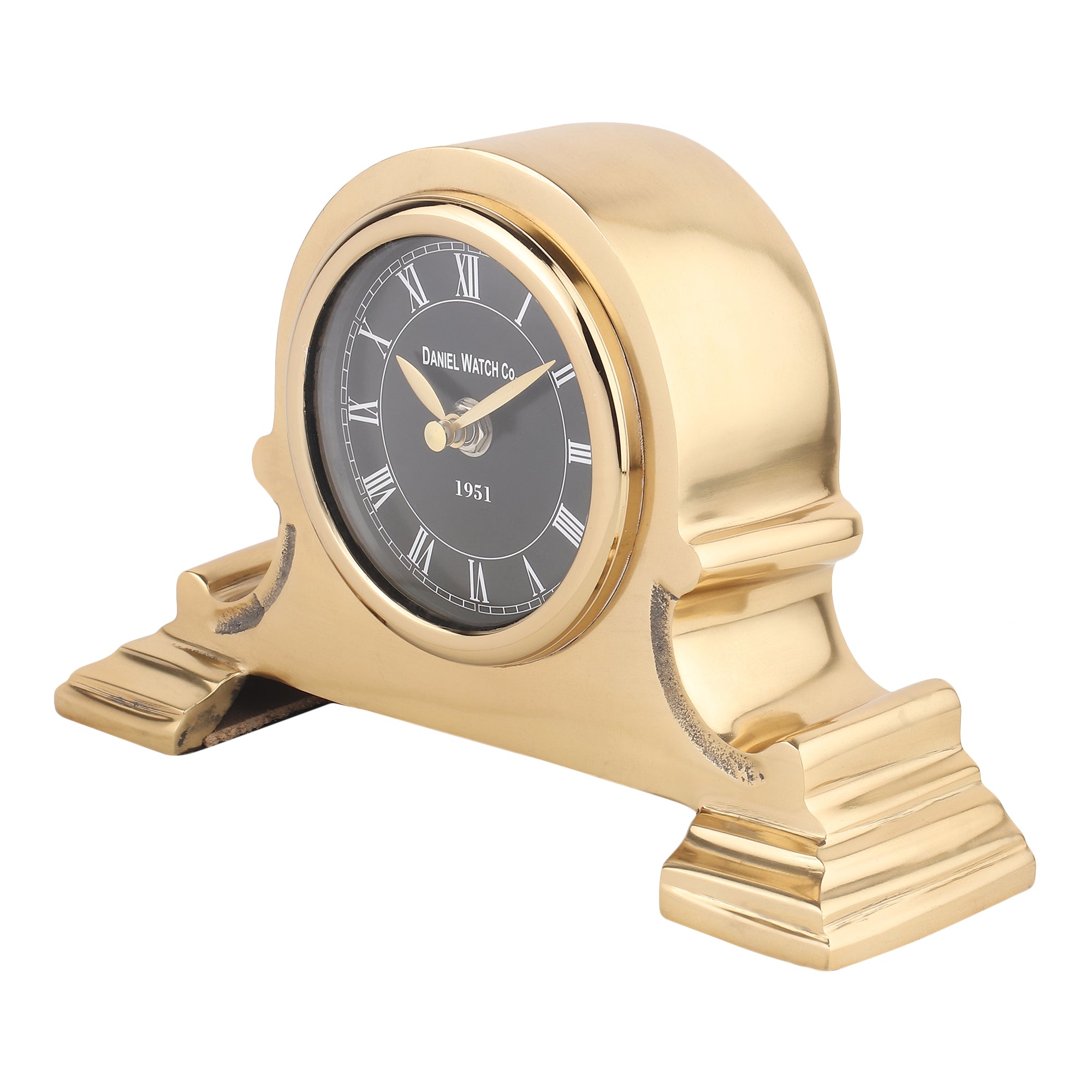 Arcadian Arc Table Clock in Gold