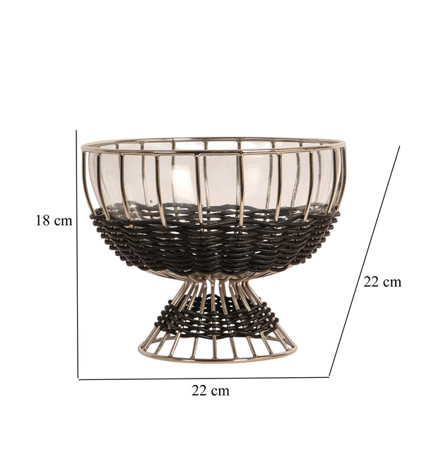 De Massion Elowen Bloom Medium Bowl Silver dimensions