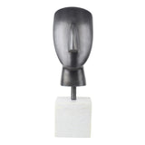 De Massion Marble Muse Visage in Black with White Marble