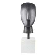 Marble Muse Visage In Black with White Marble
