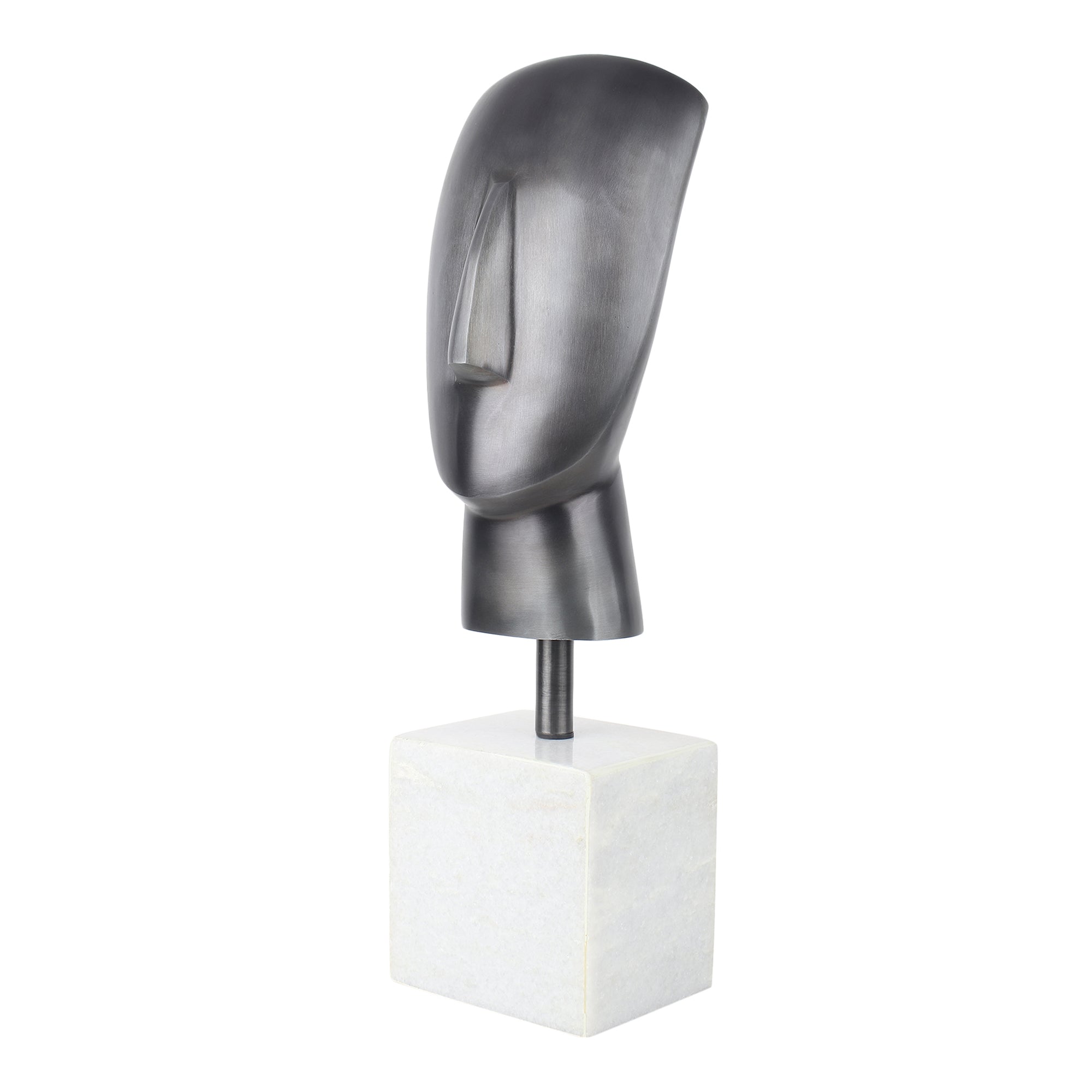 Marble Muse Visage In Black with White Marble
