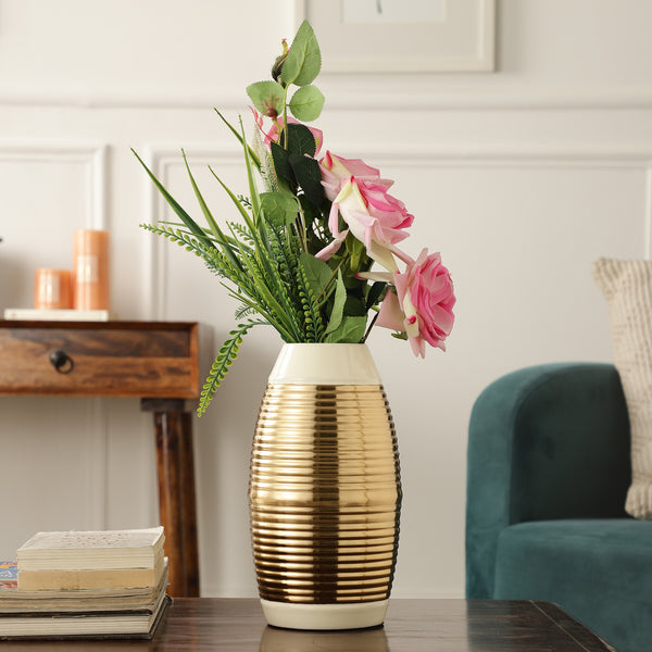 Regal Ivory and Gold Banded Enamel Vase dimensions