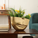 De Massion The Amused Gold Face Vase