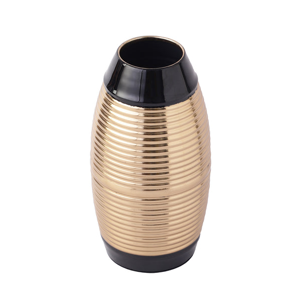 De Massion Regal Black and Gold Banded Enamel Vase dimensions