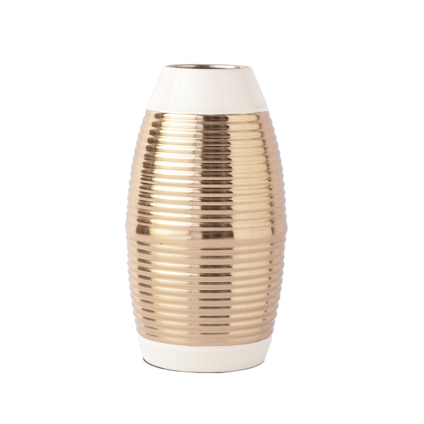 De Massion Regal Ivory and Gold Banded Enamel Vase dimensions