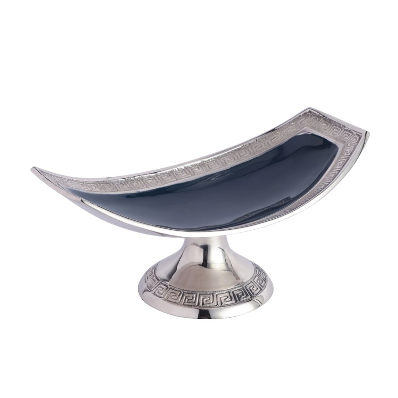 Versace Design Platter  in Blue Enamle & Gold Finish