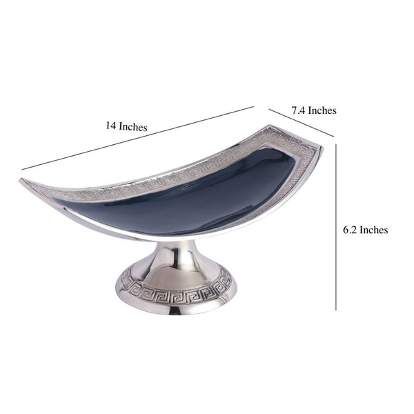 De Massion Versace Design Platter in Blue Enamle & Gold Finish dimensions