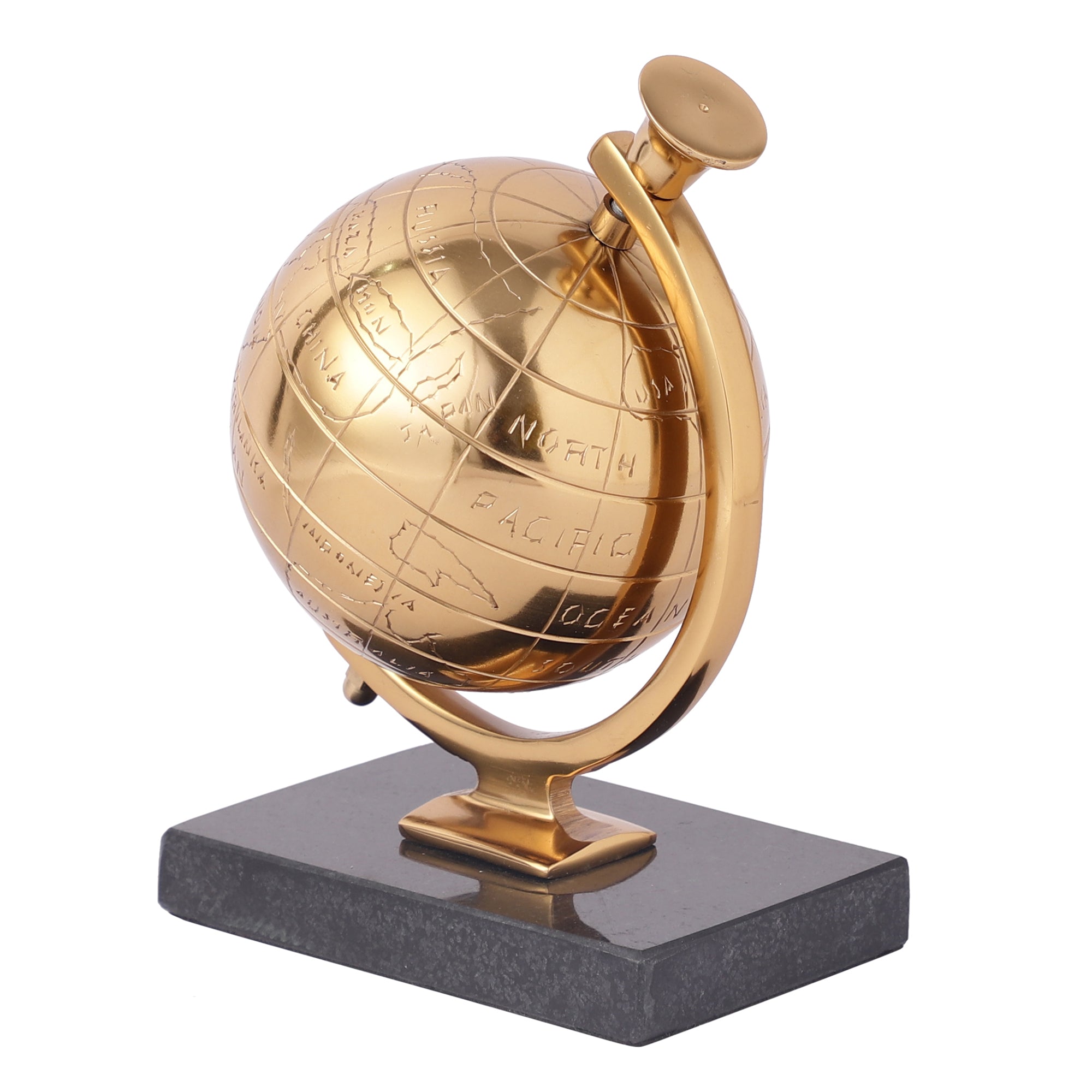 Miniature Metal Earth Gold with Black Marble Base