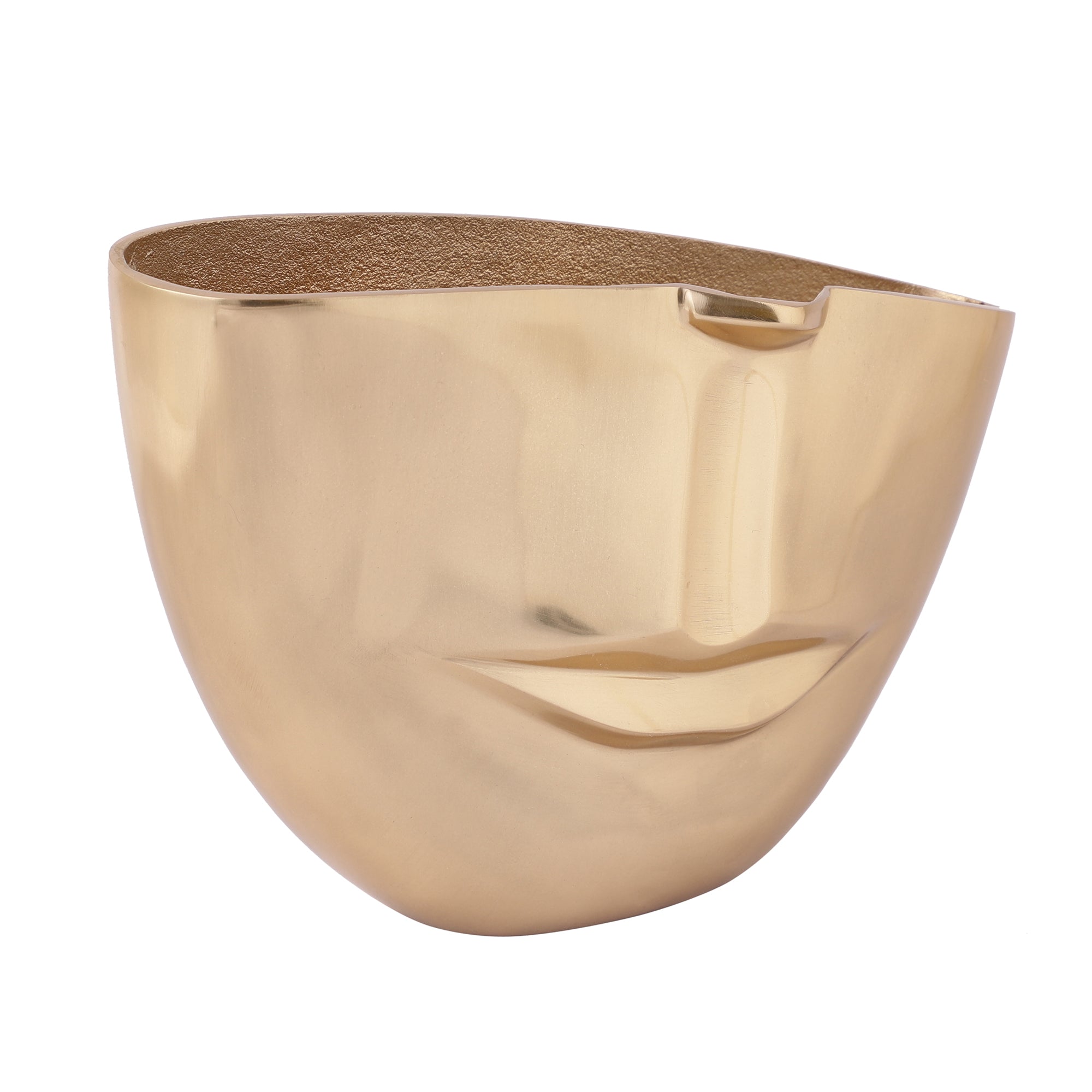 The Amused Gold Face Vase