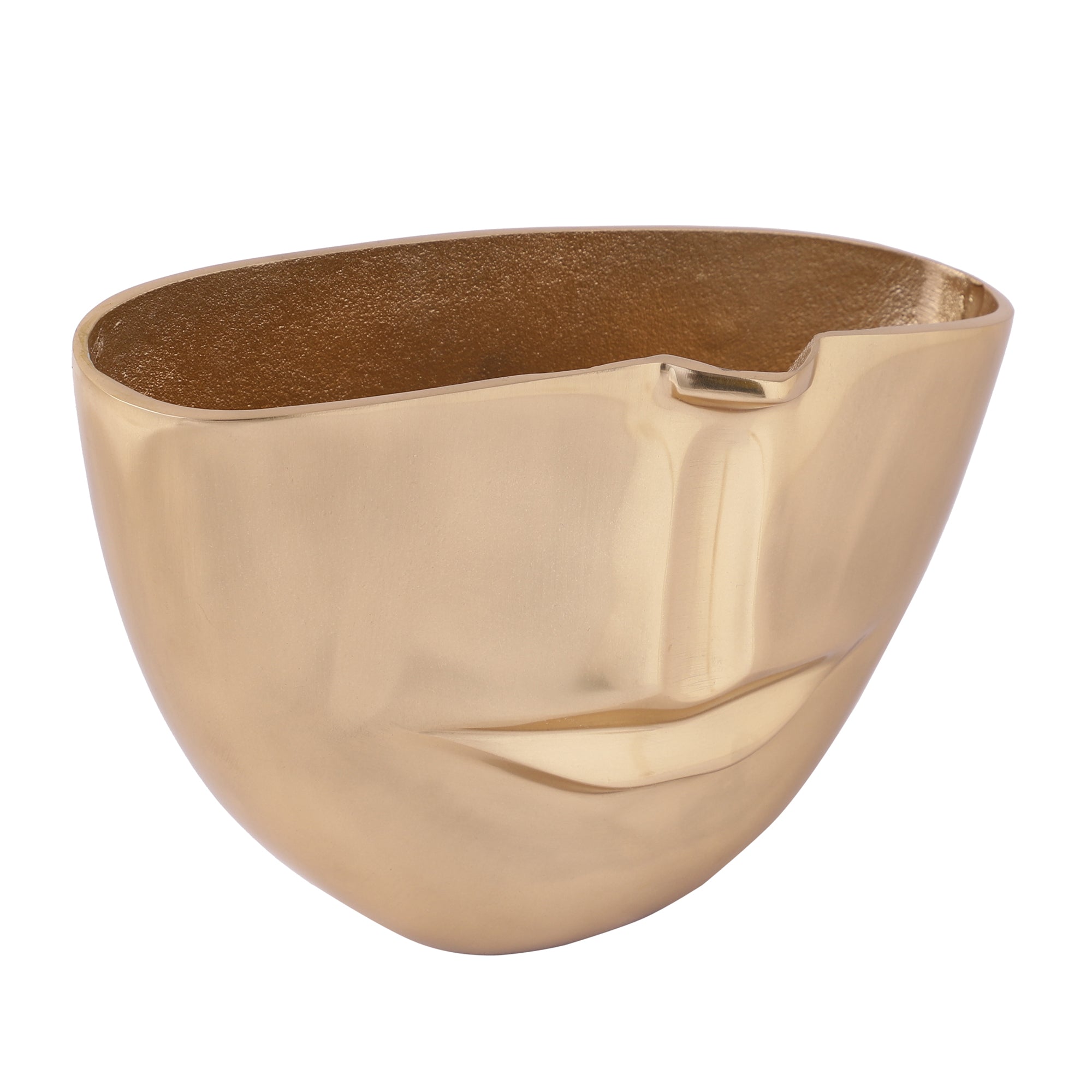 The Amused Gold Face Vase