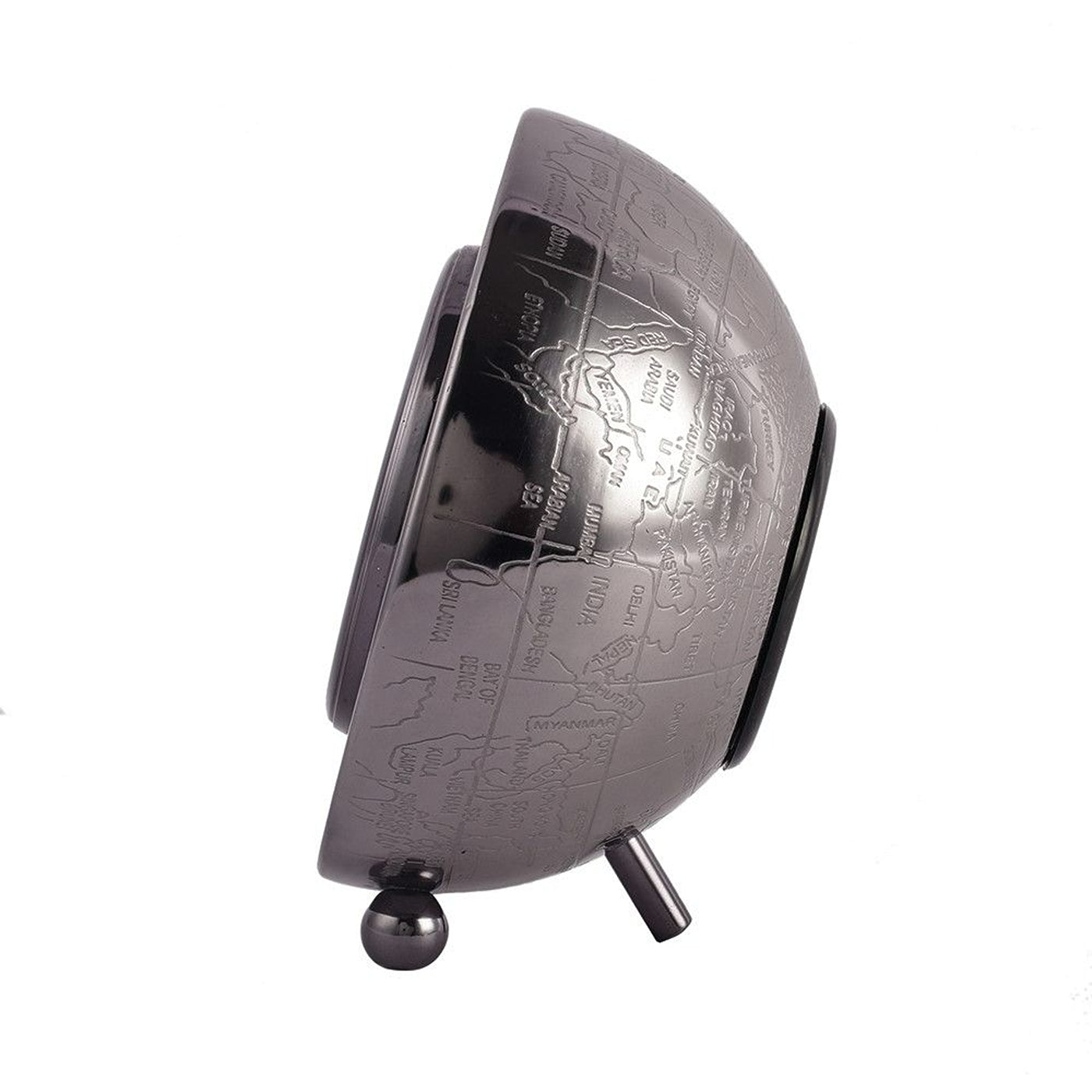 World Clock In Black Finish