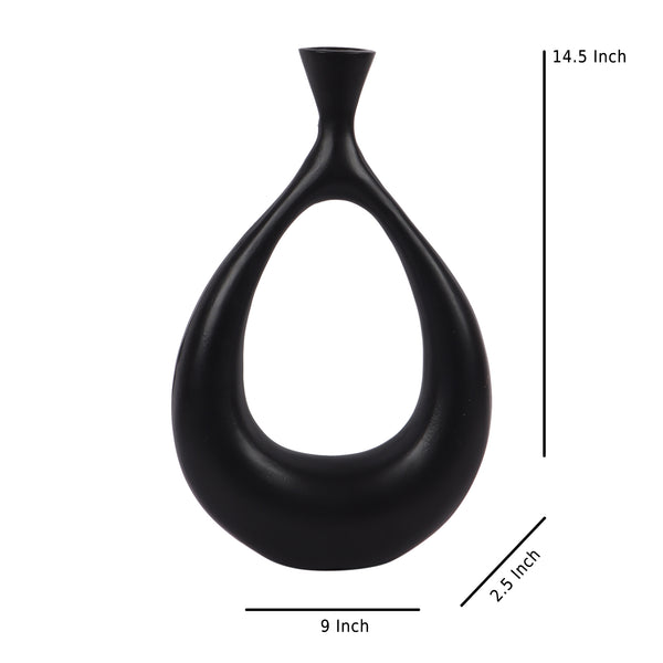 De Massion Oblong Gold Table Vase in Raw Finish dimensions