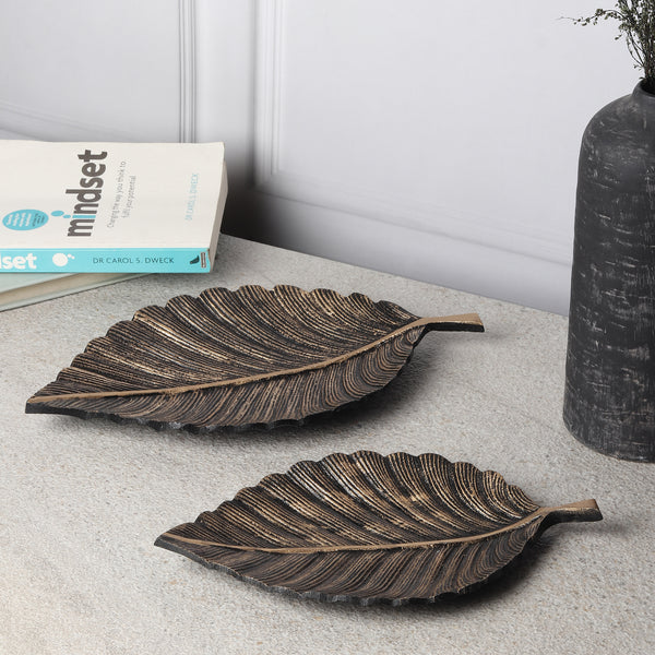 Leafy Affair- the Black Gold Tray set dimensions