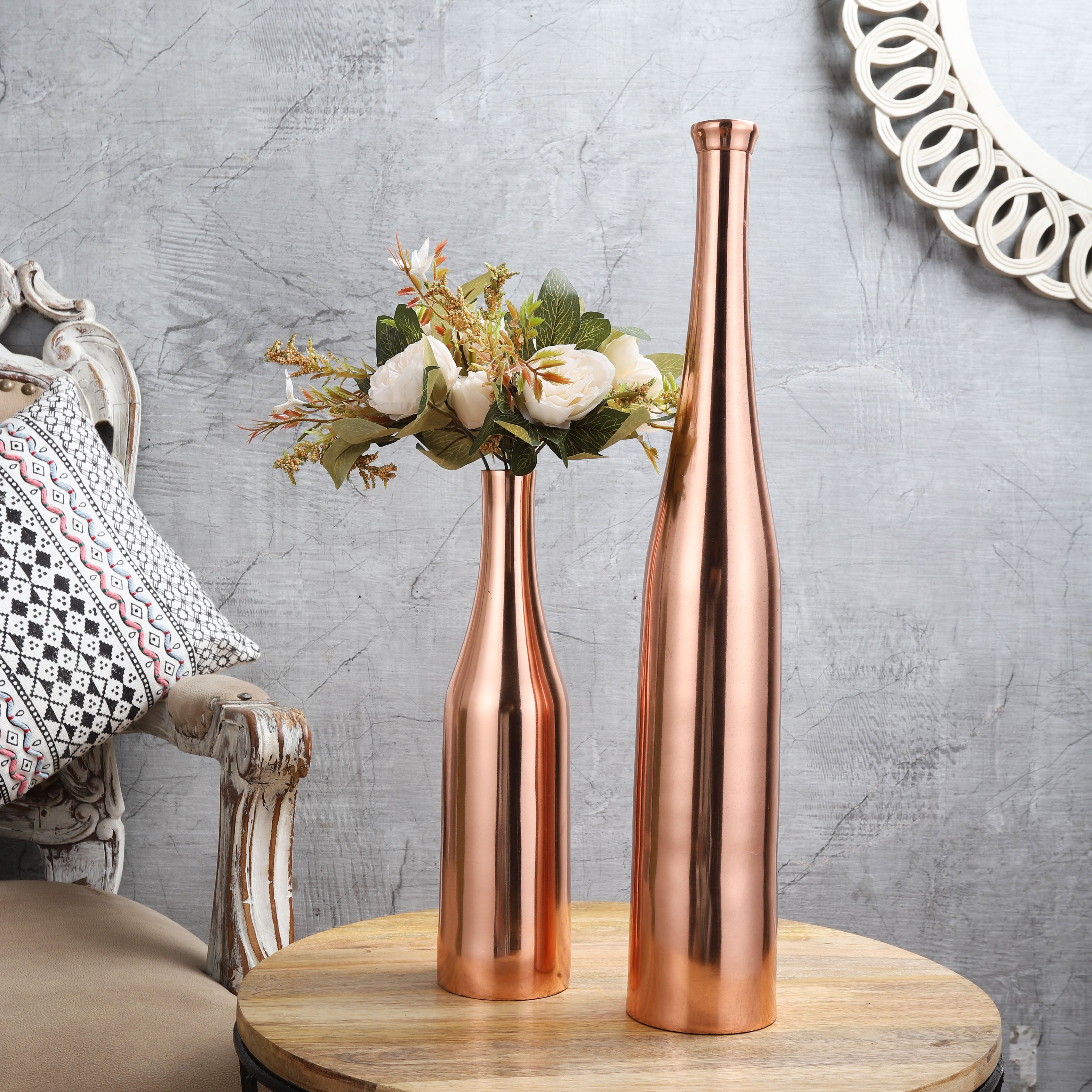 Rose gold  Champagne small  Bottle  Vase