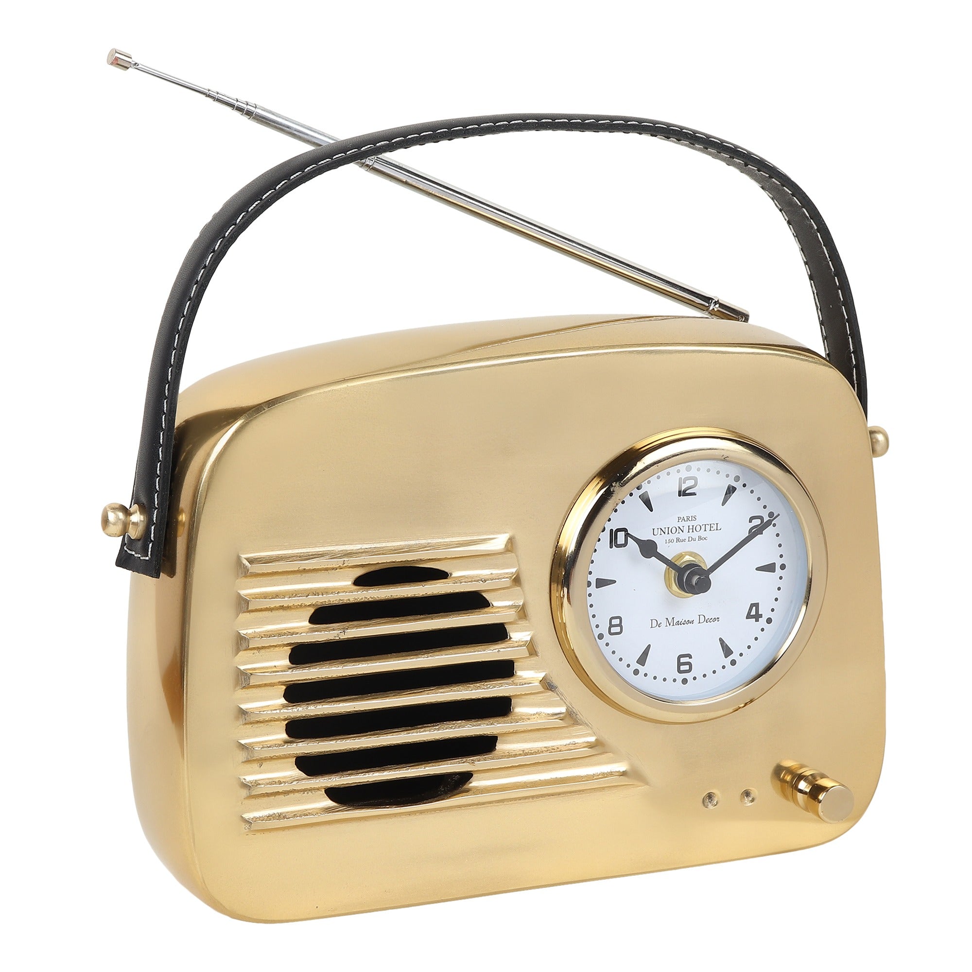 De Massion Melodic Memories Table Clock Gold