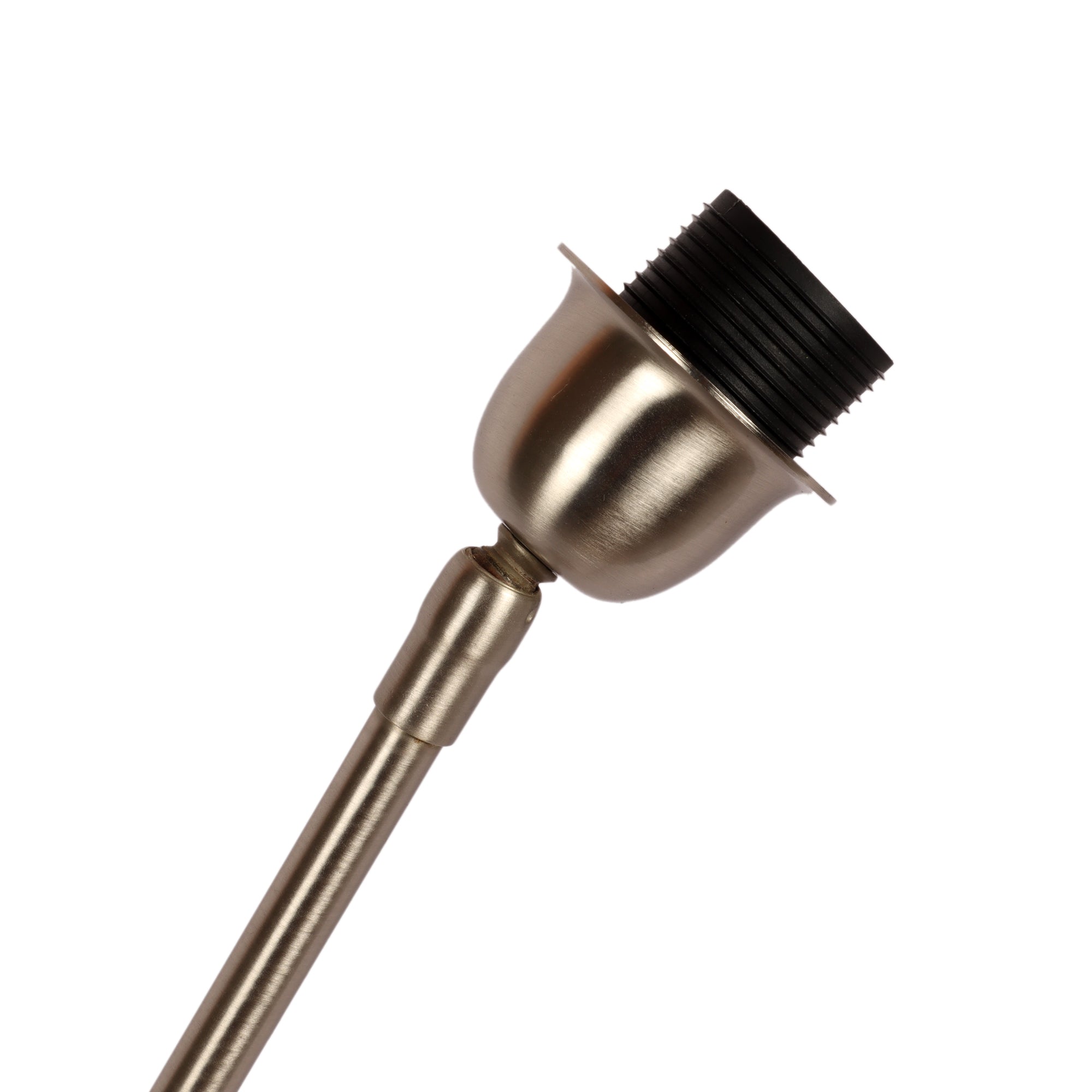 The "Small Silver MJ Lamp" with Grey velvet shade