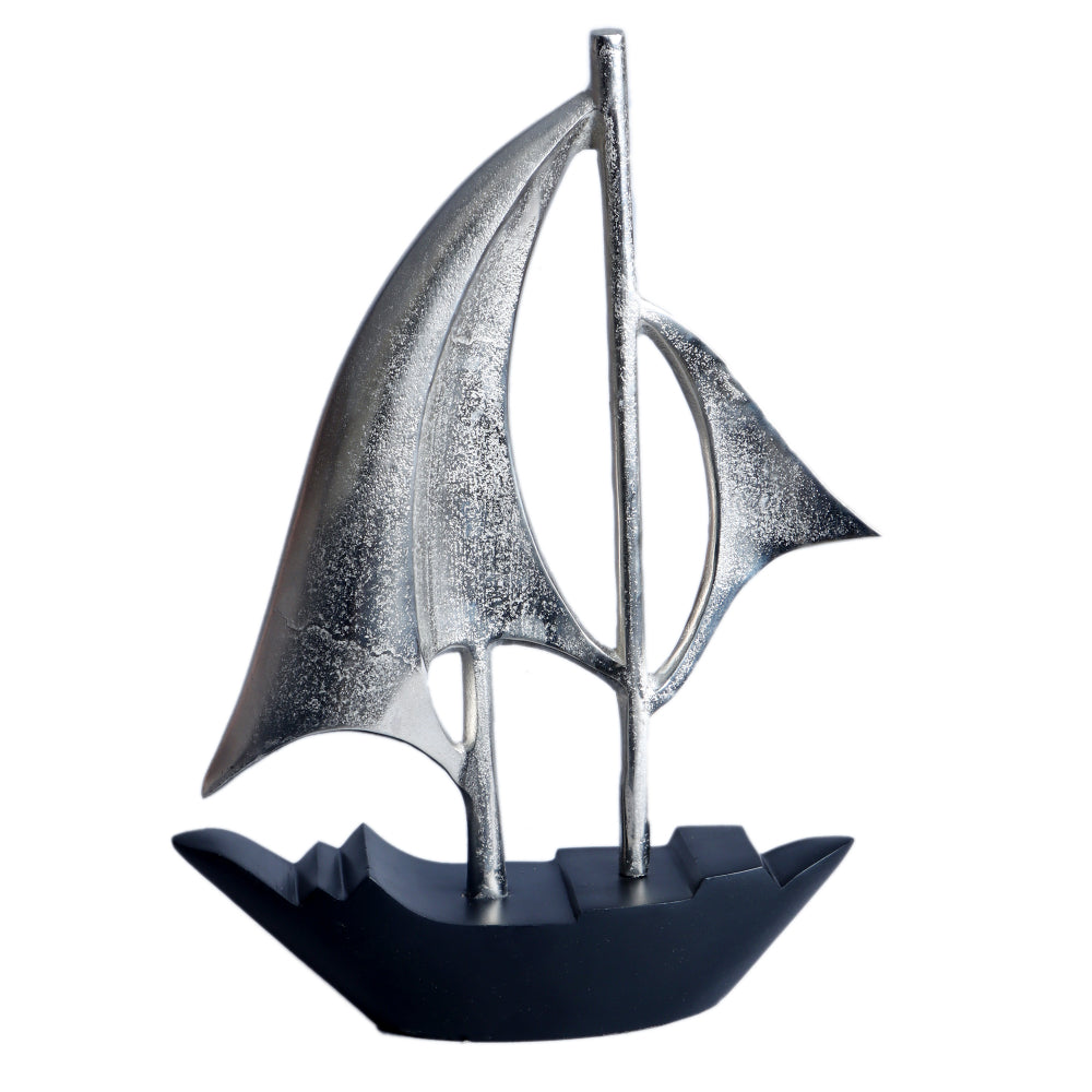 Dream Boat Silver& Black Aluminium Table Accent
