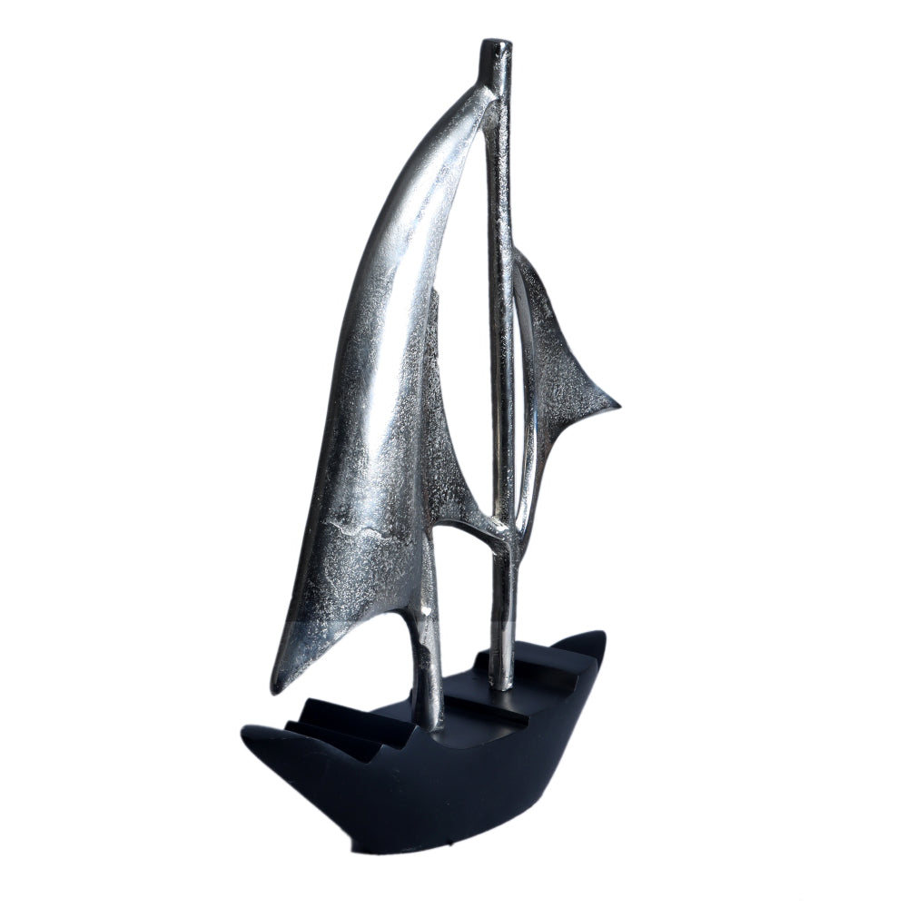 Dream Boat Silver& Black Aluminium Table Accent
