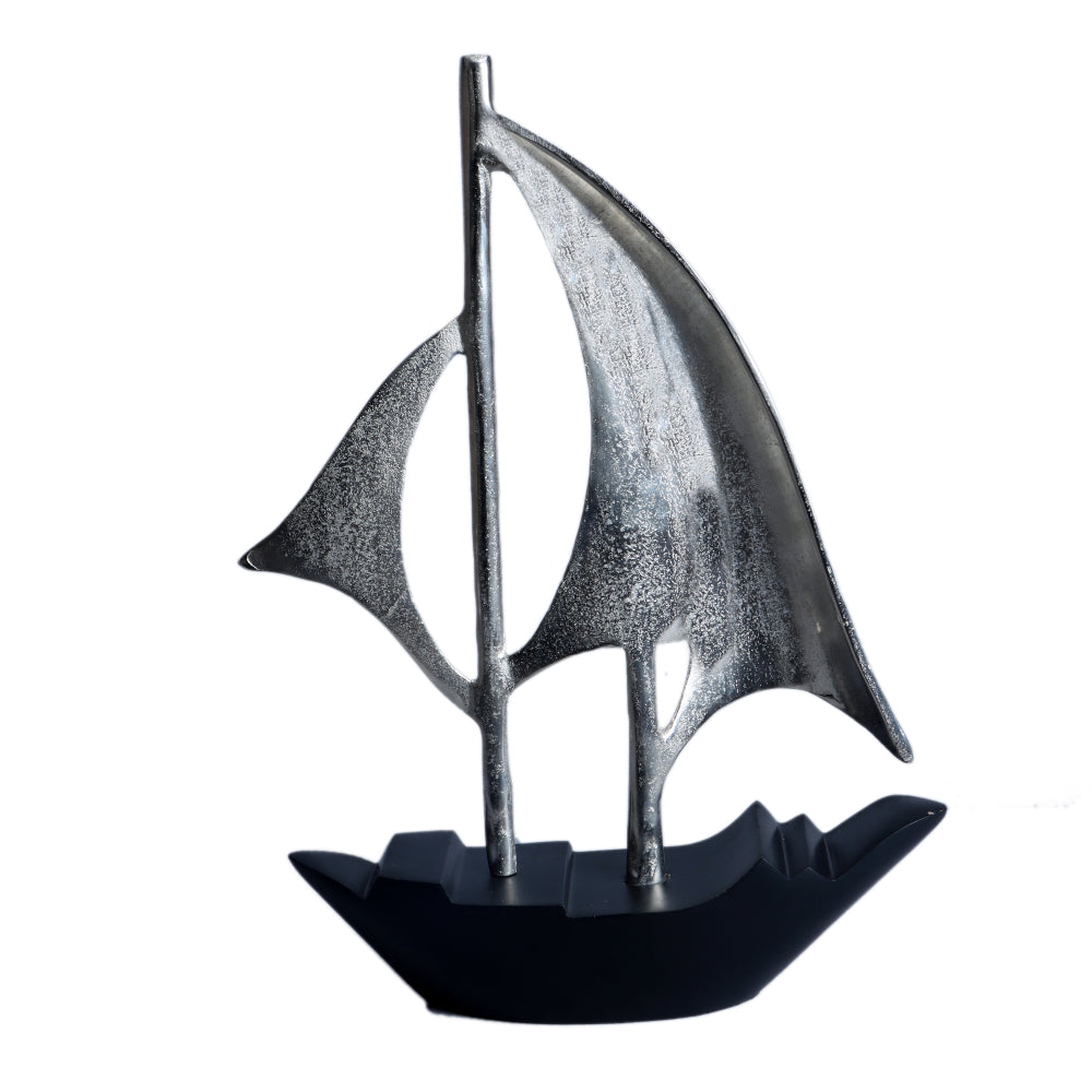 Dream Boat Silver& Black Aluminium Table Accent