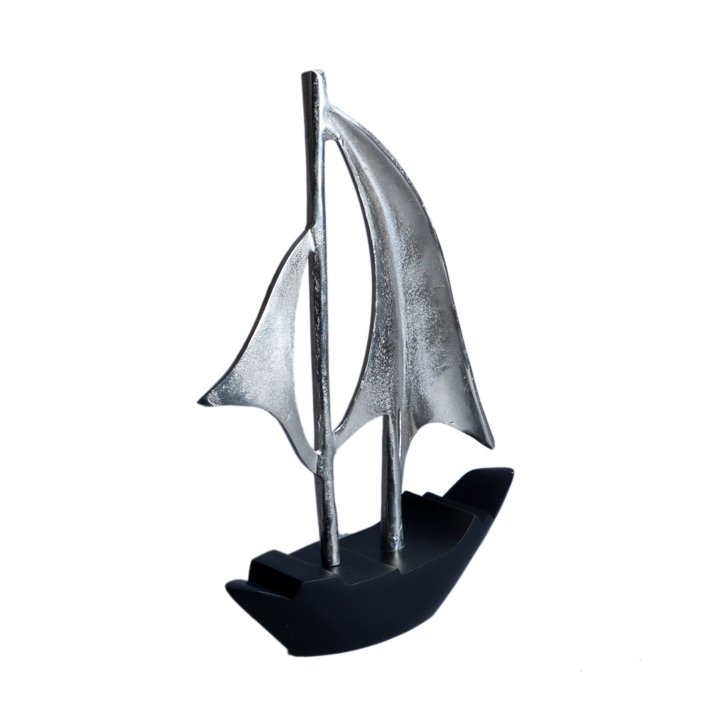 Dream Boat Silver& Black Aluminium Table Accent