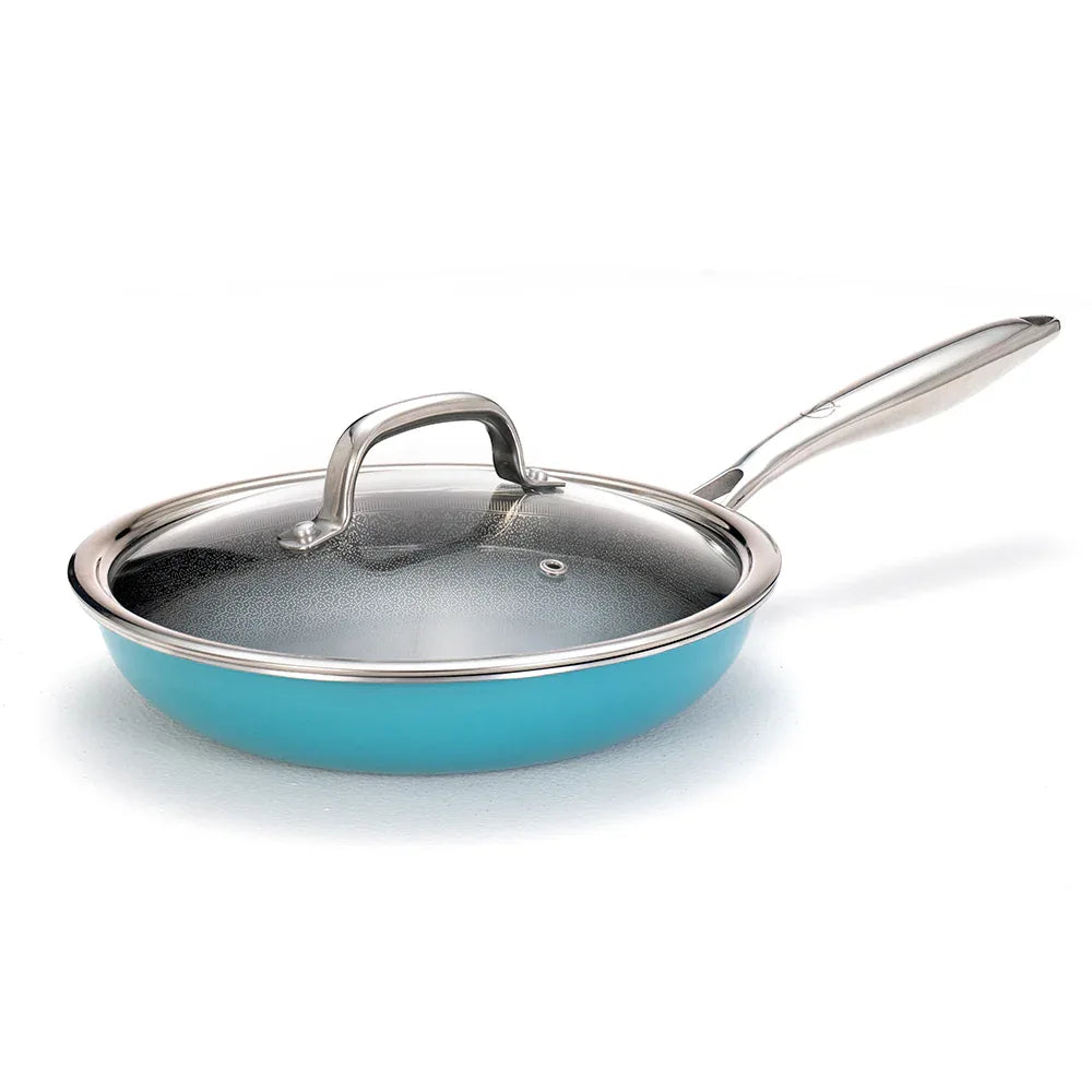 Vida Triply Frypan 24cm Teal with Glass Lid - HomeTown