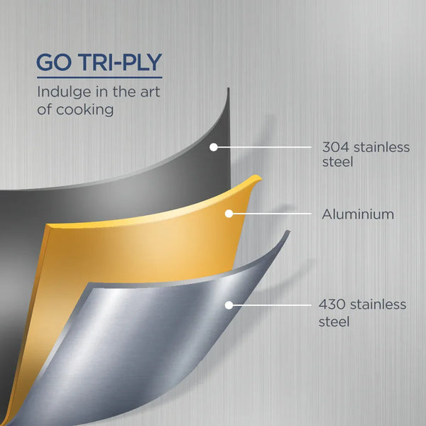 Stellar Triply Frypan 26 cm with Glass Lid dimensions