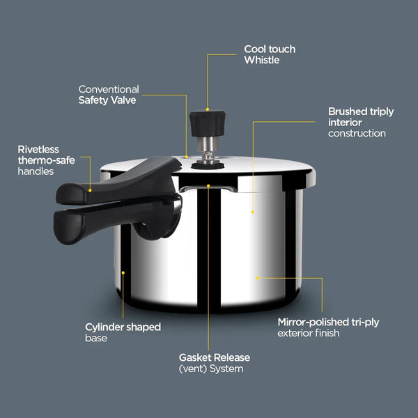 Stellar Triply Pressure Cooker 5 Litre dimensions