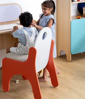 Jigsaw Study Chair in Coral Paradise Colour - HomeTown