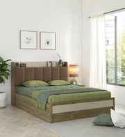 Gloria Queen Bed 3/4 Hydraulic Storage in Sebastain Oak Colour - HomeTown