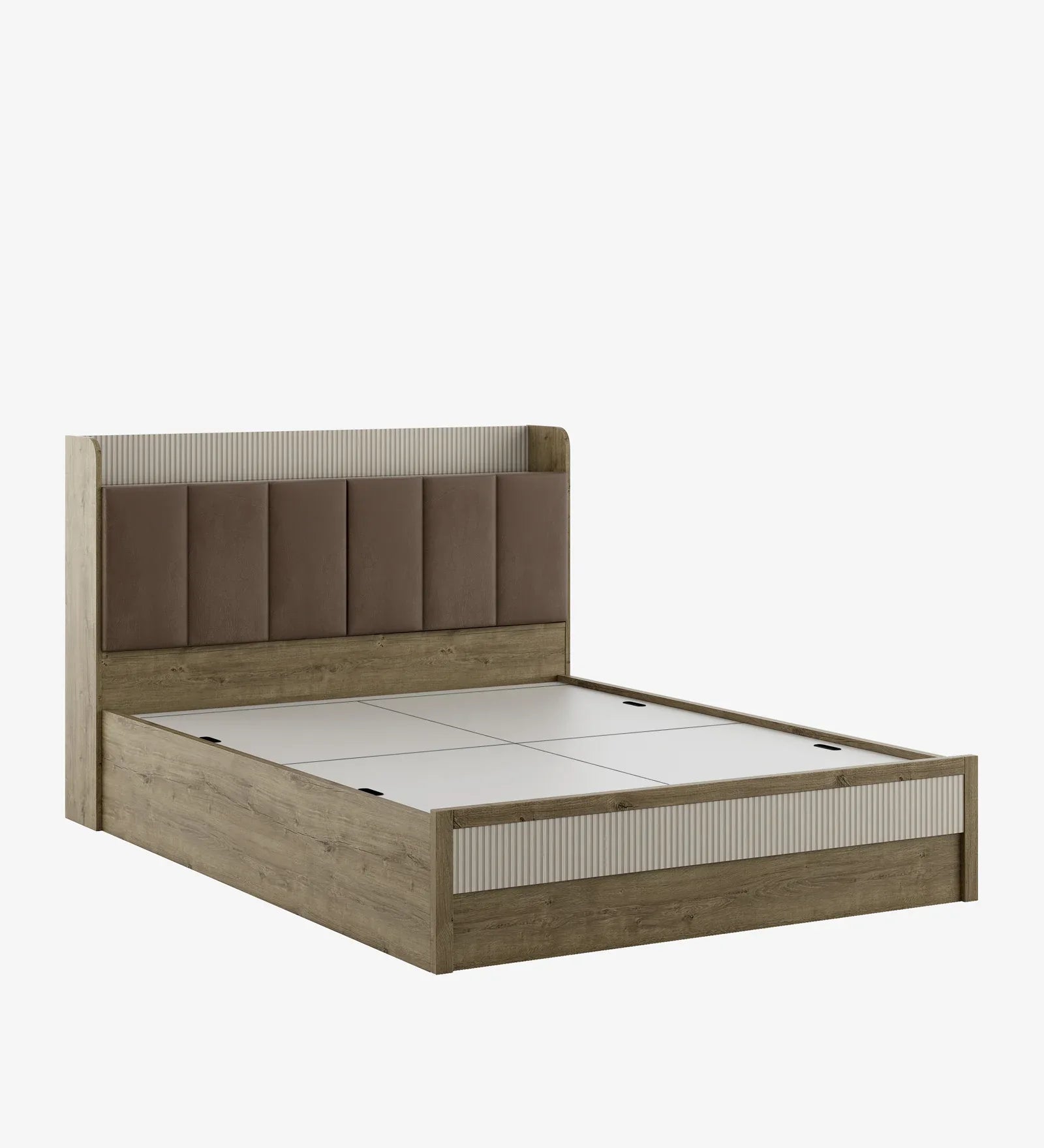 Gloria King Bed 3/4 Hydraulic Storage in Sebastain Oak Colour - HomeTown